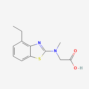 molecular formula C12H14N2O2S B1426605 N-(4-ethyl-1,3-benzothiazol-2-yl)-N-methylglycine CAS No. 1352999-16-6