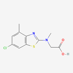molecular formula C11H11ClN2O2S B1426606 N-(6-chloro-4-methyl-1,3-benzothiazol-2-yl)-N-methylglycine CAS No. 1353000-00-6