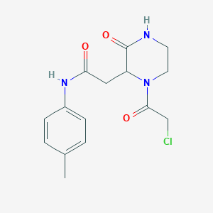 2-[1-(chloroacetyl)-3-oxopiperazin-2-yl]-N-(4-methylphenyl)acetamide