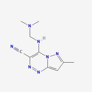 4-{[(Dimethylamino)methyl]amino}-7-methylpyrazolo[5,1-c][1,2,4]triazine-3-carbonitrile