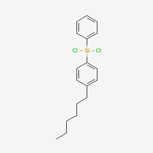 molecular formula C18H22Cl2Si B14266199 Dichloro(4-hexylphenyl)phenylsilane CAS No. 141426-72-4