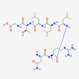 molecular formula C34H63N11O10 B14266226 H-Asn-Arg-Leu-Leu-Leu-Thr-Gly-OH CAS No. 156343-40-7
