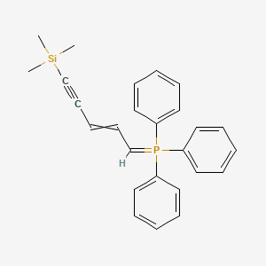 molecular formula C26H27PSi B14266231 Triphenyl[5-(trimethylsilyl)pent-2-en-4-yn-1-ylidene]-lambda~5~-phosphane CAS No. 138833-54-2