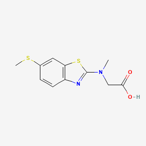 N-methyl-N-[6-(methylthio)-1,3-benzothiazol-2-yl]glycine