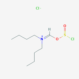 molecular formula C9H19Cl2NO2S B14266250 N,N-Dibutyl[(chlorosulfinyl)oxy]methaniminium chloride CAS No. 133735-24-7