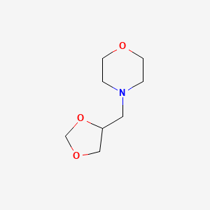 molecular formula C8H15NO3 B14266286 4-[(1,3-Dioxolan-4-yl)methyl]morpholine CAS No. 161562-90-9