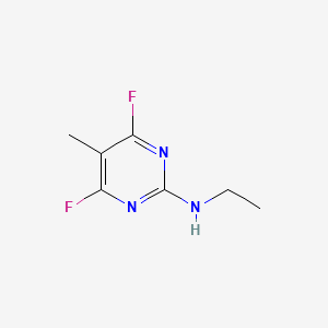molecular formula C7H9F2N3 B14266299 N-Ethyl-4,6-difluoro-5-methylpyrimidin-2-amine CAS No. 165258-61-7