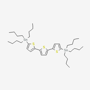 molecular formula C36H60S3Sn2 B14266304 tributyl-[5-[5-(5-tributylstannylthiophen-2-yl)thiophen-2-yl]thiophen-2-yl]stannane CAS No. 171917-46-7