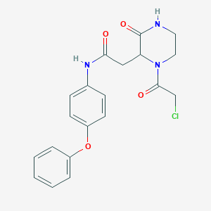 2-[1-(chloroacetyl)-3-oxopiperazin-2-yl]-N-(4-phenoxyphenyl)acetamide