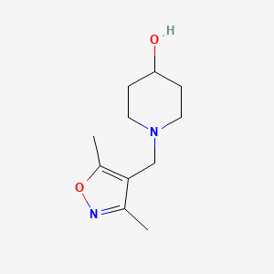 molecular formula C11H18N2O2 B1426633 1-((3,5-Dimethylisoxazol-4-yl)methyl)piperidin-4-ol CAS No. 1338676-24-6