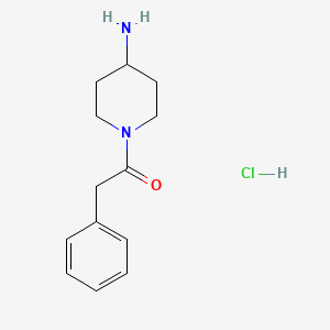 molecular formula C13H19ClN2O B1426634 1-(苯乙酰)哌啶-4-胺盐酸盐 CAS No. 211734-14-4