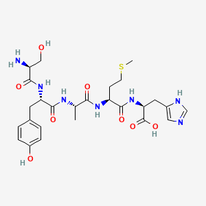 molecular formula C26H37N7O8S B14266358 L-Histidine, L-seryl-L-tyrosyl-L-alanyl-L-methionyl- CAS No. 173480-62-1