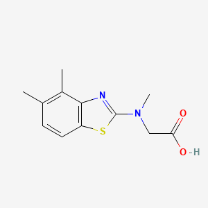 molecular formula C12H14N2O2S B1426637 N-(4,5-dimethyl-1,3-benzothiazol-2-yl)-N-methylglycine CAS No. 1352999-57-5