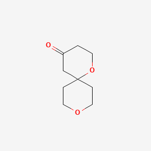 molecular formula C9H14O3 B1426638 1,9-二氧杂螺[5.5]十一烷-4-酮 CAS No. 1330756-23-4