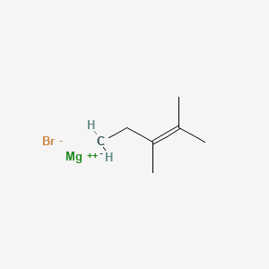 molecular formula C7H13BrMg B14266399 Magnesium, bromo(3,4-dimethyl-3-pentenyl)- CAS No. 153943-69-2