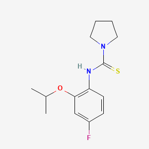 molecular formula C14H19FN2OS B1426640 N-(4-氟-2-异丙氧基苯基)吡咯烷-1-硫代甲酰胺 CAS No. 1338495-07-0