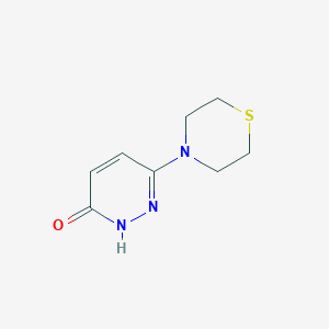 molecular formula C8H11N3OS B1426643 6-(Thiomorpholin-4-yl)-2,3-dihydropyridazin-3-one CAS No. 1332172-25-4