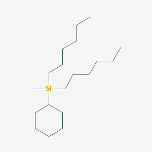 molecular formula C19H40Si B14266447 Cyclohexyl(dihexyl)methylsilane CAS No. 139254-31-2