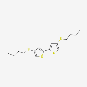 molecular formula C16H22S4 B14266456 4,4'-Bis(butylsulfanyl)-2,2'-bithiophene CAS No. 176693-30-4