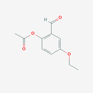 molecular formula C11H12O4 B14266457 4-Ethoxy-2-formylphenyl acetate CAS No. 138116-08-2