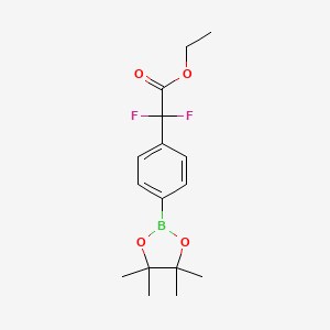 molecular formula C16H21BF2O4 B1426647 Ethyl 2,2-Difluoro-2-(4-(4,4,5,5-tetramethyl-1,3,2-dioxaborolan-2-yl)phenyl)acetate CAS No. 1683545-35-8