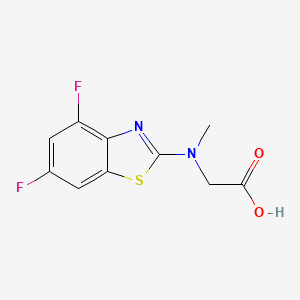 molecular formula C10H8F2N2O2S B1426648 N-(4,6-difluoro-1,3-benzothiazol-2-yl)-N-methylglycine CAS No. 1352999-33-7