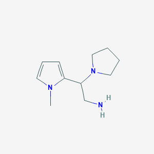 molecular formula C11H19N3 B1426649 [2-(1-methyl-1H-pyrrol-2-yl)-2-pyrrolidin-1-ylethyl]amine CAS No. 1333960-51-2