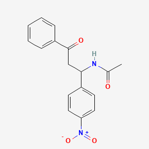 molecular formula C17H16N2O4 B14266495 N-[1-(4-Nitrophenyl)-3-oxo-3-phenylpropyl]acetamide CAS No. 155793-24-1