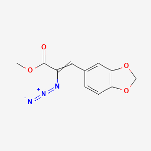 molecular formula C11H9N3O4 B14266500 Methyl 2-azido-3-benzo[1,3]dioxol-5-ylacrylate CAS No. 136818-51-4