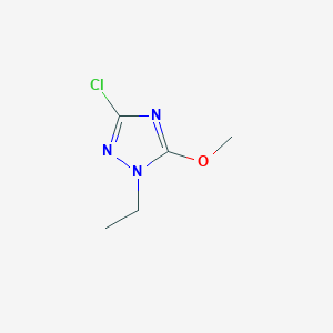 molecular formula C5H8ClN3O B1426652 3-chloro-1-ethyl-5-methoxy-1H-1,2,4-triazole CAS No. 1330756-30-3