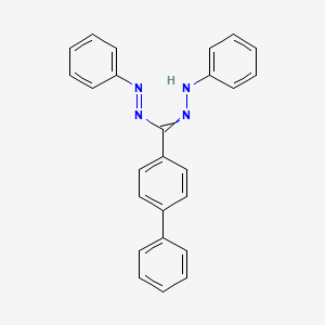 molecular formula C25H20N4 B14266530 Diazene, [[1,1'-biphenyl]-4-yl(phenylhydrazono)methyl]phenyl- CAS No. 131189-78-1