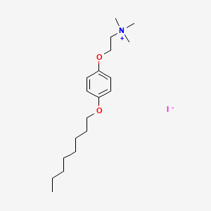 molecular formula C19H34INO2 B14266541 N,N,N-Trimethyl-2-[4-(octyloxy)phenoxy]ethan-1-aminium iodide CAS No. 139312-30-4