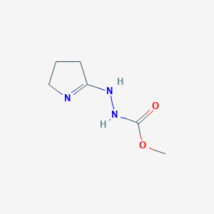 molecular formula C6H11N3O2 B1426656 methyl (2E)-2-pyrrolidin-2-ylidenehydrazinecarboxylate CAS No. 1306753-54-7