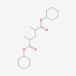 molecular formula C19H32O4 B14266596 Dicyclohexyl 2,4-dimethylpentanedioate CAS No. 137768-94-6