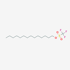 molecular formula C15H29F3O3S B14266603 Methanesulfonic acid, trifluoro-, tetradecyl ester CAS No. 157999-26-3
