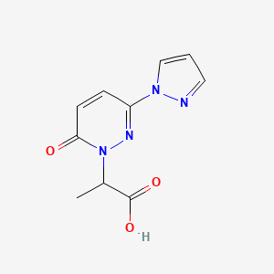 B1426661 2-(6-oxo-3-(1H-pyrazol-1-yl)pyridazin-1(6H)-yl)propanoic acid CAS No. 1334372-81-4