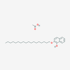molecular formula C30H48O4 B14266610 Acetic acid;2-octadecoxynaphthalen-1-ol CAS No. 138555-74-5