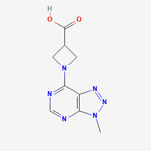 molecular formula C9H10N6O2 B1426662 1-(3-methyl-3H-[1,2,3]triazolo[4,5-d]pyrimidin-7-yl)azetidine-3-carboxylic acid CAS No. 1333960-93-2