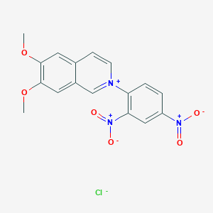molecular formula C17H14ClN3O6 B14266628 Isoquinolinium, 2-(2,4-dinitrophenyl)-6,7-dimethoxy-, chloride CAS No. 185245-17-4