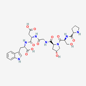molecular formula C30H39N7O11 B14266639 H-Pro-Ser-Hyp-Gly-Asp-Trp-OH 