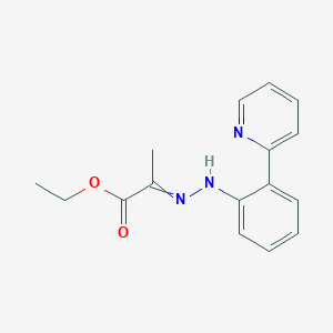 molecular formula C16H17N3O2 B14266665 Ethyl 2-{2-[2-(pyridin-2-yl)phenyl]hydrazinylidene}propanoate CAS No. 138622-17-0