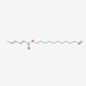 molecular formula C16H28O3 B14266687 10-Hydroxydecyl hexa-2,4-dienoate CAS No. 137794-51-5