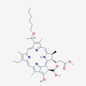 molecular formula C42H52N4O6 B142667 Methylpheophorbide-a-(hexyl-ether) CAS No. 128146-77-0