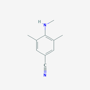 molecular formula C10H12N2 B14266707 3,5-Dimethyl-4-(methylamino)benzonitrile CAS No. 151453-58-6
