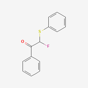 molecular formula C14H11FOS B14266709 Ethanone, 2-fluoro-1-phenyl-2-(phenylthio)- CAS No. 134988-41-3