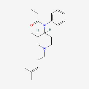 molecular formula C21H32N2O B14266719 N-(3-Methyl-1-(4-methyl-3-pentenyl)-4-piperidinyl)-N-phenylpropanamide CAS No. 153781-53-4