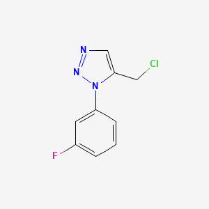 molecular formula C9H7ClFN3 B1426673 5-(chloromethyl)-1-(3-fluorophenyl)-1H-1,2,3-triazole CAS No. 1338692-62-8