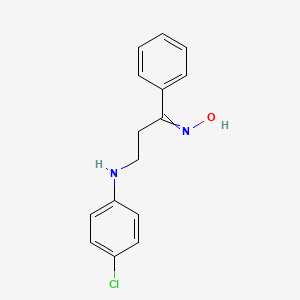 molecular formula C15H15ClN2O B14266773 N-[3-(4-chloroanilino)-1-phenylpropylidene]hydroxylamine CAS No. 141479-36-9