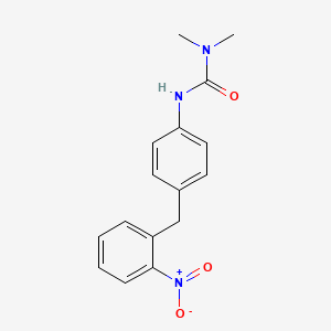 molecular formula C16H17N3O3 B14266776 N,N-Dimethyl-N'-{4-[(2-nitrophenyl)methyl]phenyl}urea CAS No. 137837-86-6