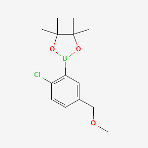 molecular formula C14H20BClO3 B1426690 2-Chloro-5-methoxymethylphenylboronic acid pinacol ester CAS No. 1079402-22-4